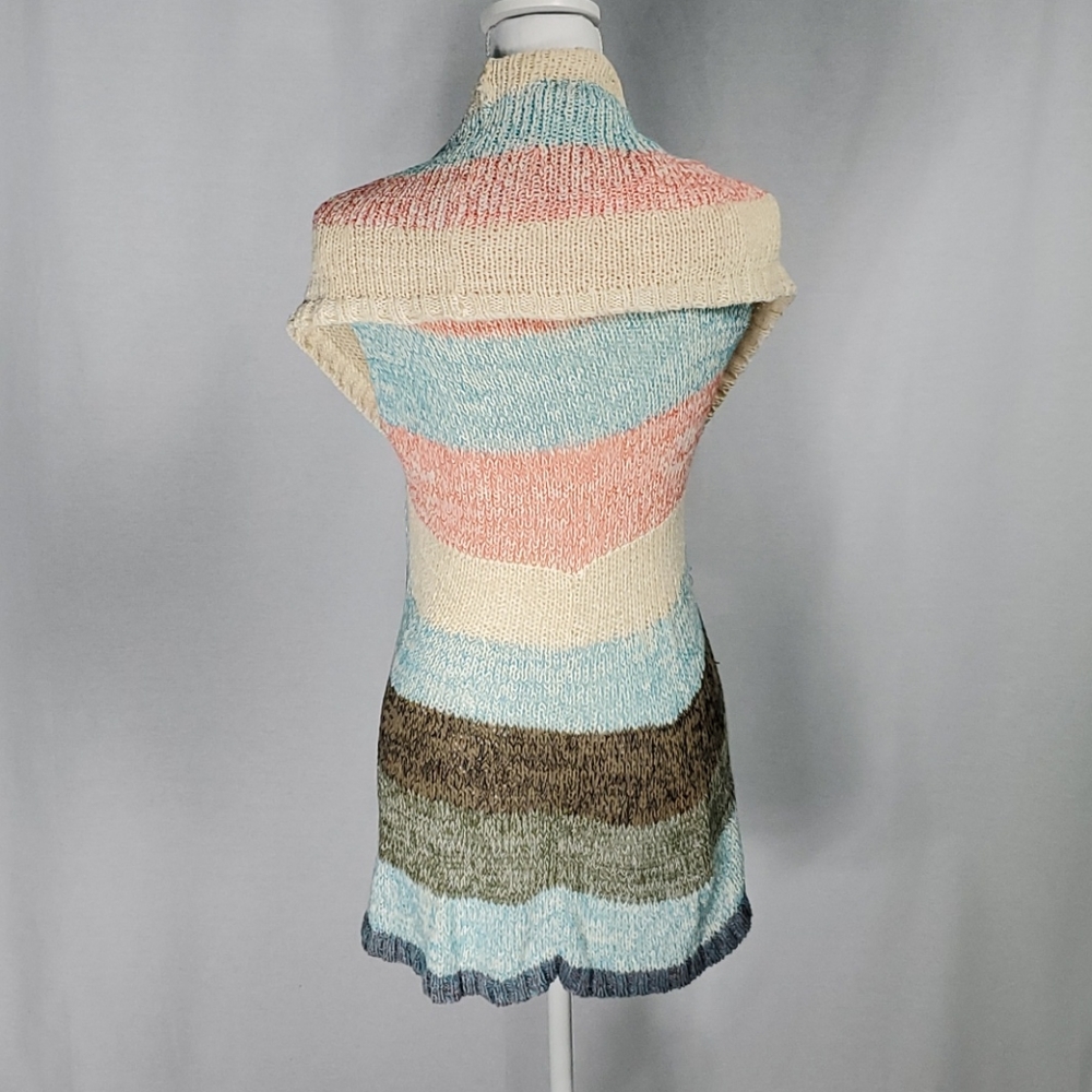 Cabi Skipper Color Block Striped Sweater Vest S - image 5
